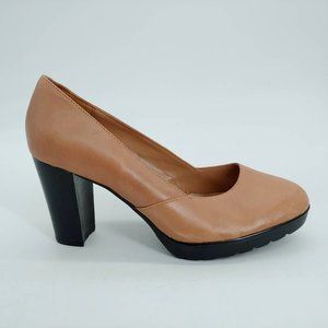 Bella-Vita Womens‎ Zari II Classic Pump Platform Heels Shoes Brown Slip On 6 M